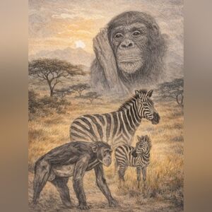 ( LOUST )A Loved One    Art Print in Warm Sepia Tones - Brand: